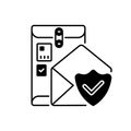 Cargo insurance black linear icon