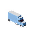 Cargo isometric trailer trucker