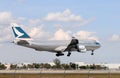 Cargo jet landing at Miami International Royalty Free Stock Photo