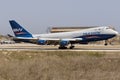 Cargo jumbo jet landing Royalty Free Stock Photo