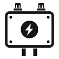 Cargo junction box icon simple vector. Wall safety Royalty Free Stock Photo