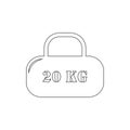 cargo of 20 kilograms icon. Element of measuring elements for mobile concept and web apps icon. Thin line icon for website design