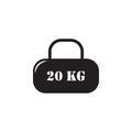 cargo of 20 kilograms icon. Element of Measuring items for mobile concept and web apps. Icon for website design and development, a