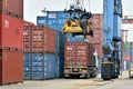 Cargo loading operation in goods yard, Xiamen, China