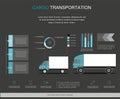 Cargo Logistics service infographic design.