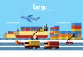 Cargo, Logistics and transportation. Royalty Free Stock Photo