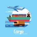 Cargo, Logistics and transportation. Royalty Free Stock Photo