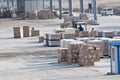 Cargo made in china at the airport Royalty Free Stock Photo