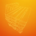 Cargo pallet for warehouse vector