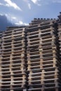 Cargo pallets with sky