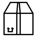 Cargo parcel icon, outline style