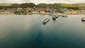 Cargo and passenger transit port in Dapa city aerial view .Siargao island, Philippines. Royalty Free Stock Photo