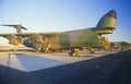 Cargo Plane at Dover Airforce Base, Sunset, Dover, Delaware Royalty Free Stock Photo