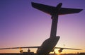 Cargo Plane at Dover Airforce Base, Sunset, Dover, Delaware Royalty Free Stock Photo