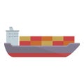 Cargo postal ship icon cartoon vector. Letter drop