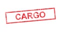 Cargo in red rectangular stamp