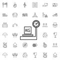 Cargo scales icon. Universal set of cargo logistic for website design and development, app development