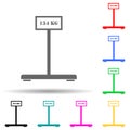 cargo scales multi color style icon. Simple glyph, flat vector of measuring elements icons for ui and ux, website or mobile