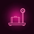 cargo scales neon icon. Elements of Measure set. Simple icon for websites, web design, mobile app, info graphics