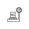 cargo scales outline icon. Element of logistic icon for mobile concept and web apps. Thin line cargo scales outline icon can be
