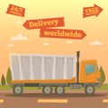 Cargo Service. Worldwide Delivery Truck. Logistic Industry
