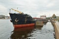 Cargo ship at berth. Royalty Free Stock Photo