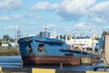 Cargo ship at berth. Royalty Free Stock Photo