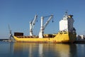 Cargo Ship Docked in Port Royalty Free Stock Photo