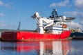 Cargo ship in Edinburgh docks Royalty Free Stock Photo