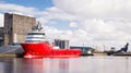 Cargo ship in Edinburgh docks Royalty Free Stock Photo