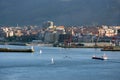 Cargo ship entering at bilbao