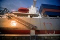 Cargo ship full of shipping containers. Royalty Free Stock Photo