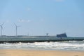 Cargo ship in harbor Dutch Hoek van Holland