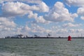 Cargo ship in harbor Dutch Hoek van Holland