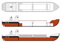 Cargo ship with hold details