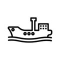 Cargo ship icon Royalty Free Stock Photo