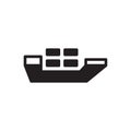 Cargo Ship Icon - Container Ship Icon Royalty Free Stock Photo
