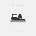 Cargo ship icon Royalty Free Stock Photo