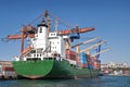 Cargo Ship Loading Containers In Istanbul Dock