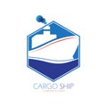 Cargo ship logo design