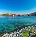 Cargo ship in Narvik port, Norway Royalty Free Stock Photo