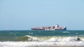 Cargo Ship NYK RUMINA departing the San Francisco Bay