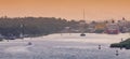 Cargo ship in panama canal Royalty Free Stock Photo