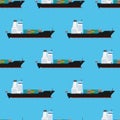 Cargo ship pattern seamless, vector illustration