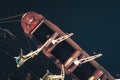 Cargo Ship in the Port Aerial View from Drone Royalty Free Stock Photo