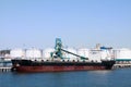 Cargo ship in port on loading Royalty Free Stock Photo
