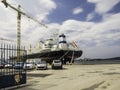 Cargo ship in port. Pula