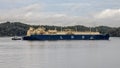 Cago Ship in the Panama Canal