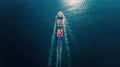 The Cargo Ship at Sea.AI generated image Royalty Free Stock Photo