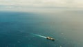 Cargo ship in the open blue sea, Philippines.